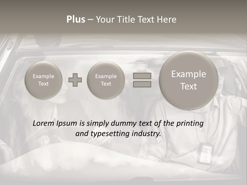 Caucasian Danger Sitting PowerPoint Template