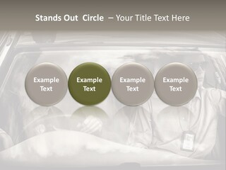 Caucasian Danger Sitting PowerPoint Template