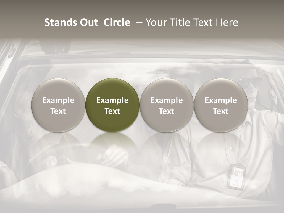 Caucasian Danger Sitting PowerPoint Template