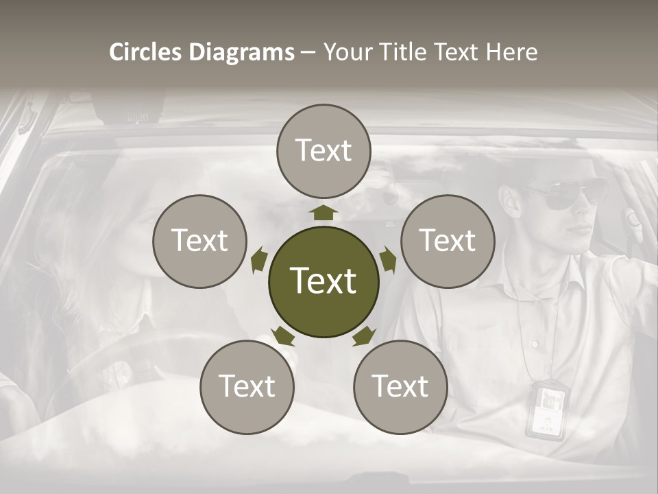 Caucasian Danger Sitting PowerPoint Template