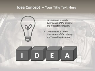 Caucasian Danger Sitting PowerPoint Template