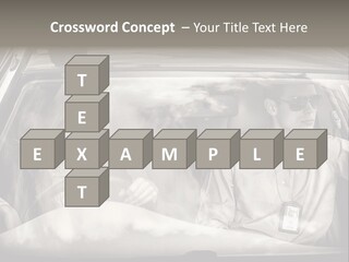 Caucasian Danger Sitting PowerPoint Template