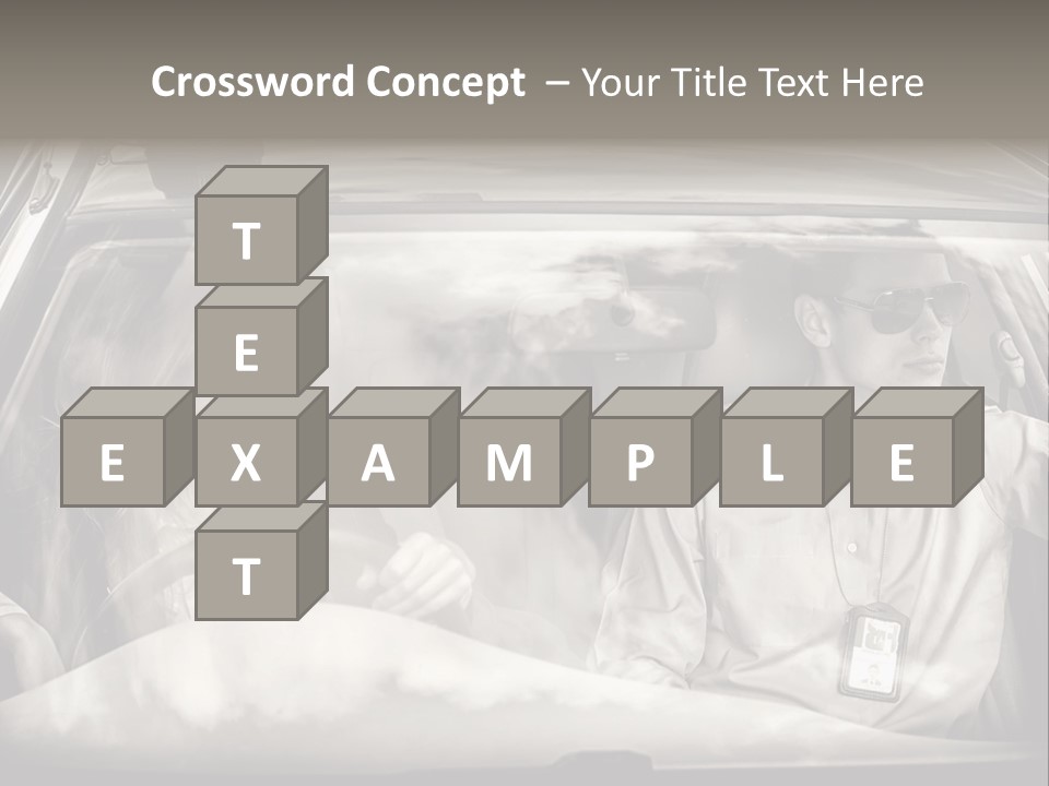 Caucasian Danger Sitting PowerPoint Template