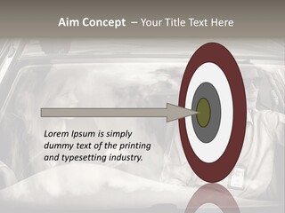 Caucasian Danger Sitting PowerPoint Template