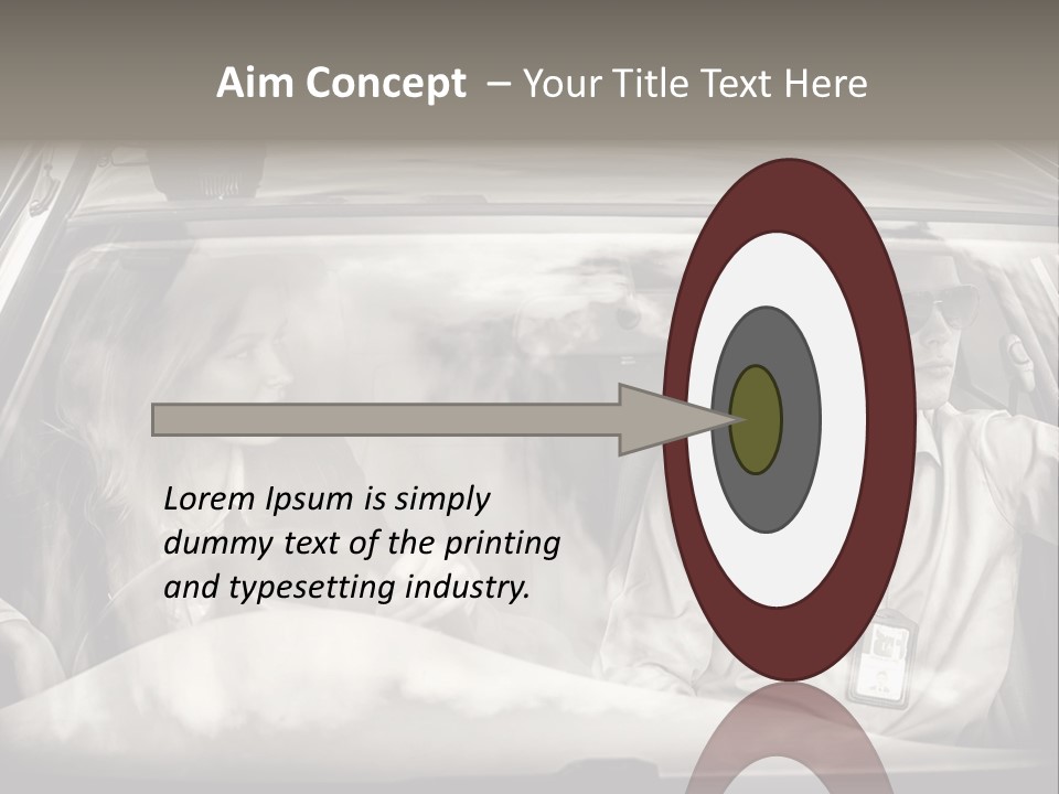 Caucasian Danger Sitting PowerPoint Template