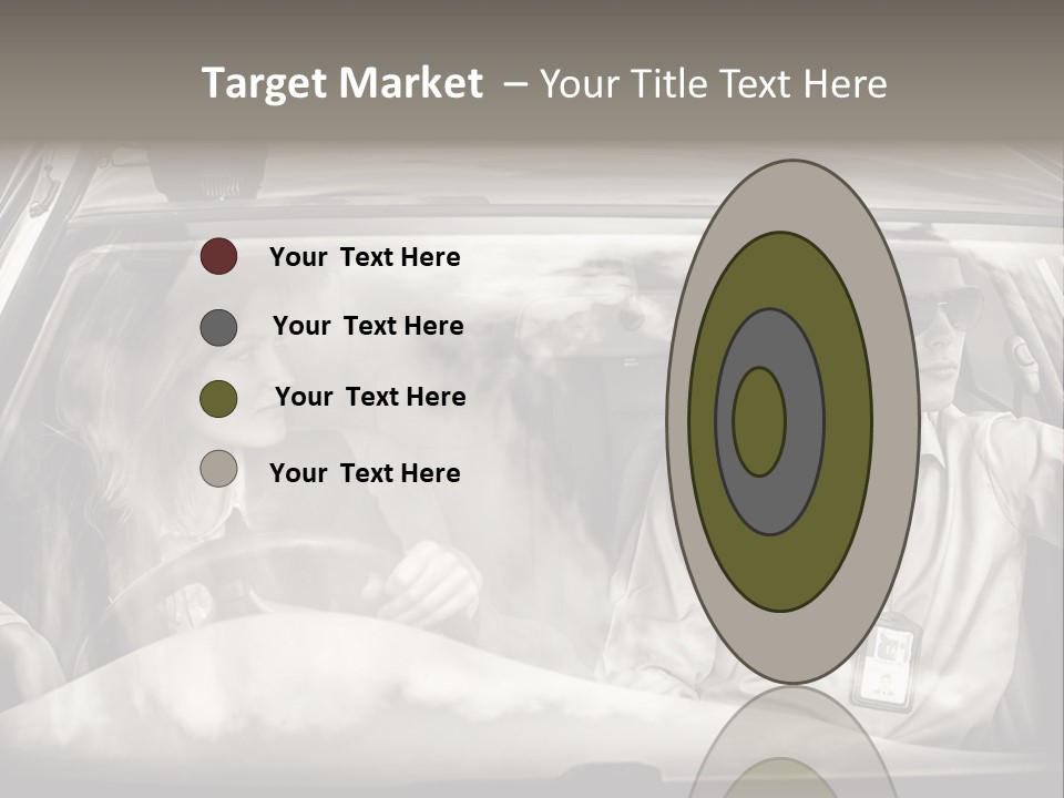 Caucasian Danger Sitting PowerPoint Template