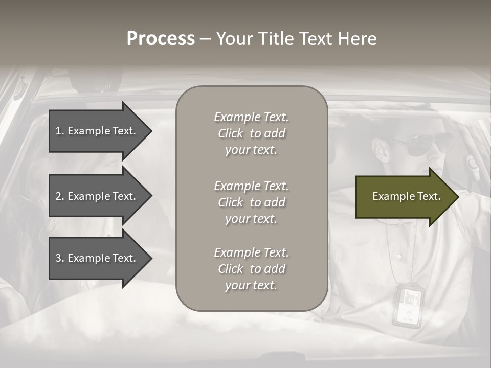 Caucasian Danger Sitting PowerPoint Template