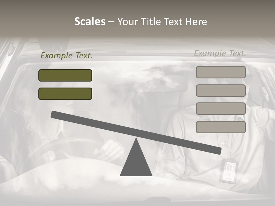 Caucasian Danger Sitting PowerPoint Template