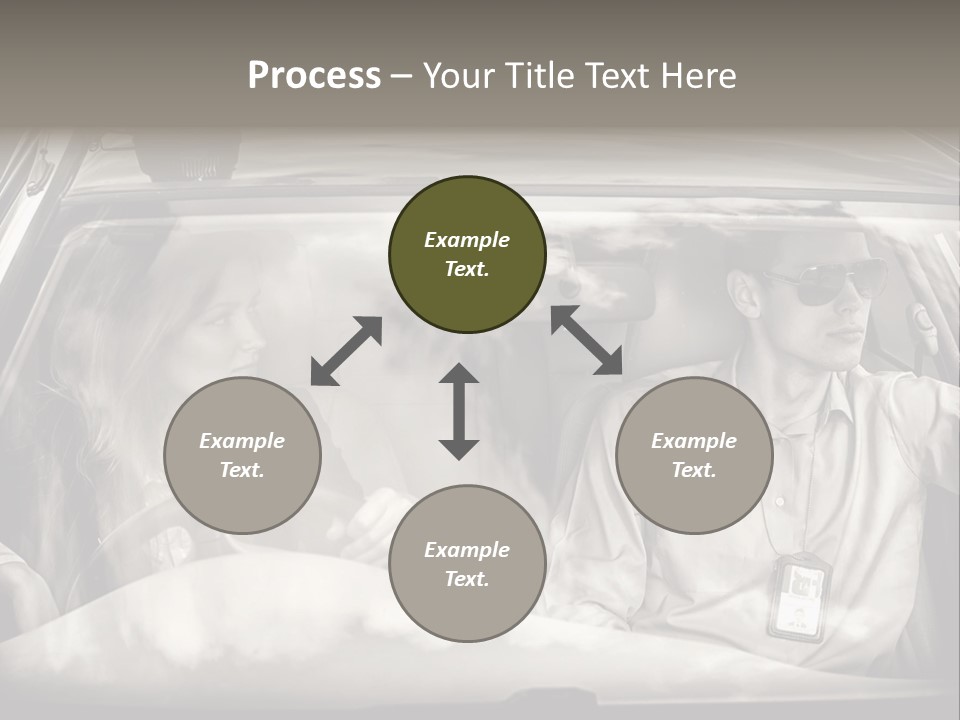 Caucasian Danger Sitting PowerPoint Template