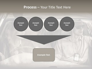 Caucasian Danger Sitting PowerPoint Template