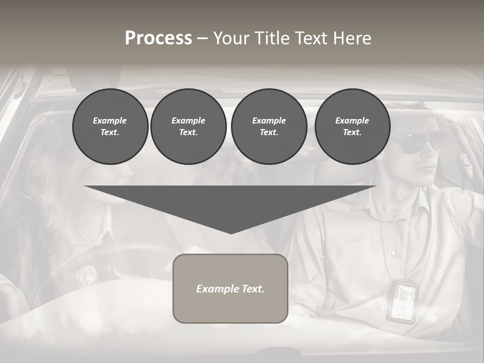 Caucasian Danger Sitting PowerPoint Template
