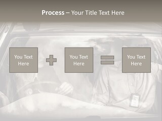 Caucasian Danger Sitting PowerPoint Template