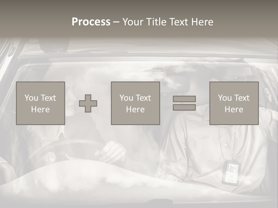 Caucasian Danger Sitting PowerPoint Template