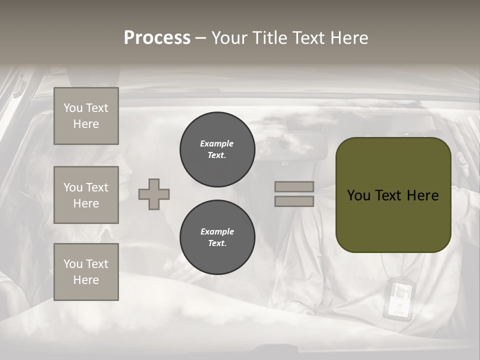 Caucasian Danger Sitting PowerPoint Template