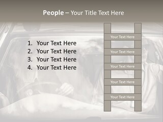 Caucasian Danger Sitting PowerPoint Template