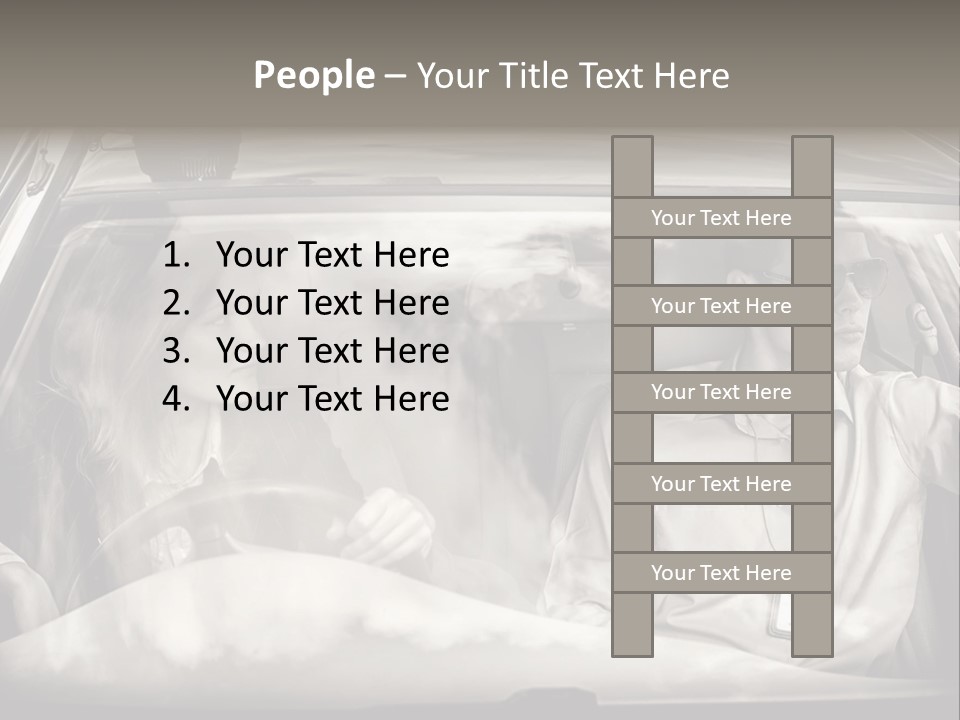 Caucasian Danger Sitting PowerPoint Template