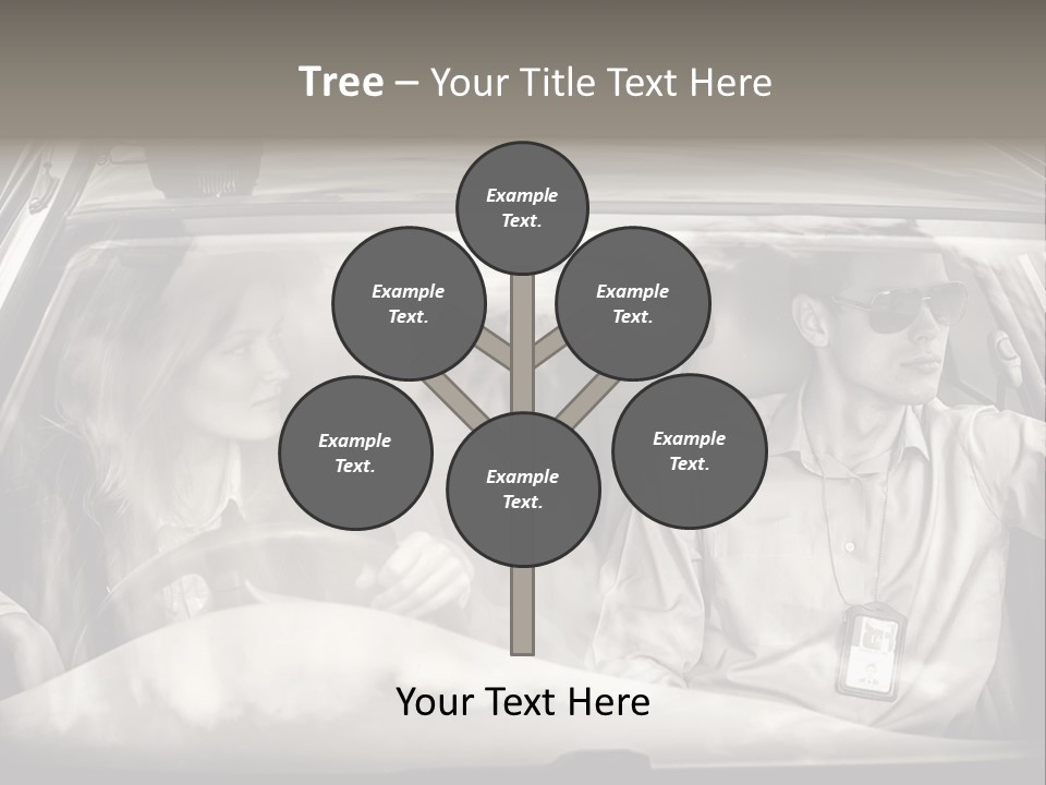 Caucasian Danger Sitting PowerPoint Template