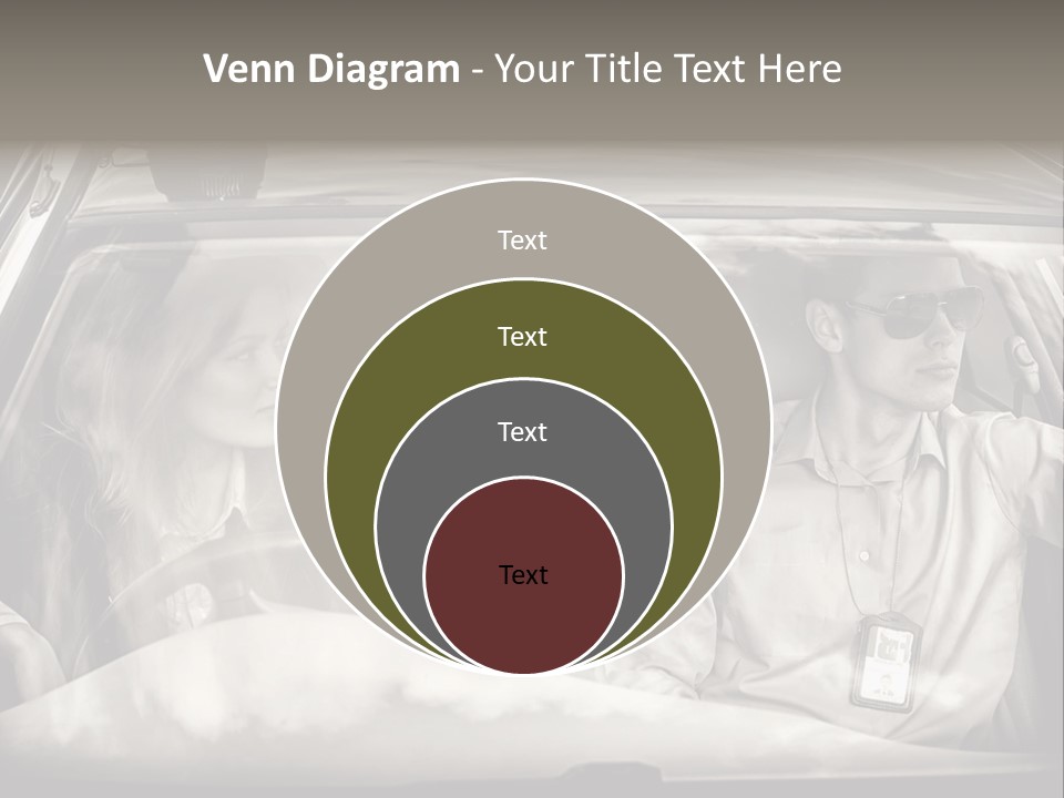 Caucasian Danger Sitting PowerPoint Template