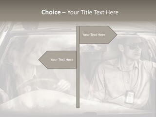 Caucasian Danger Sitting PowerPoint Template