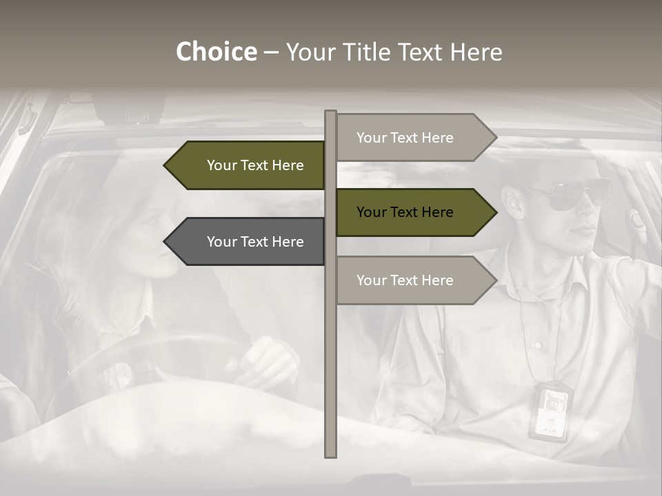 Caucasian Danger Sitting PowerPoint Template