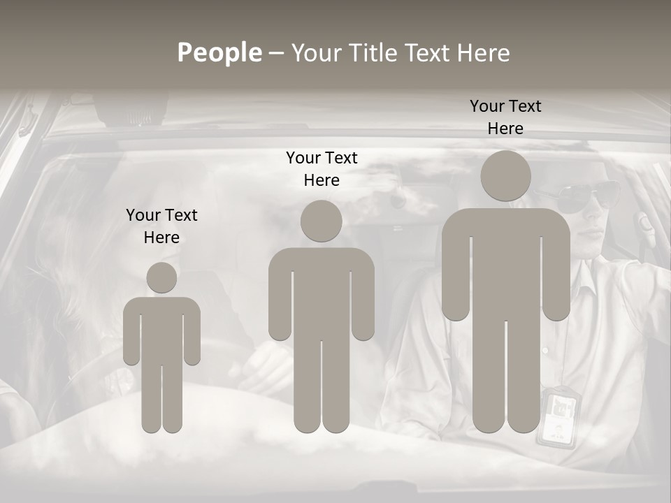 Caucasian Danger Sitting PowerPoint Template