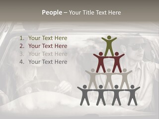 Caucasian Danger Sitting PowerPoint Template