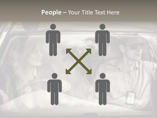 Caucasian Danger Sitting PowerPoint Template