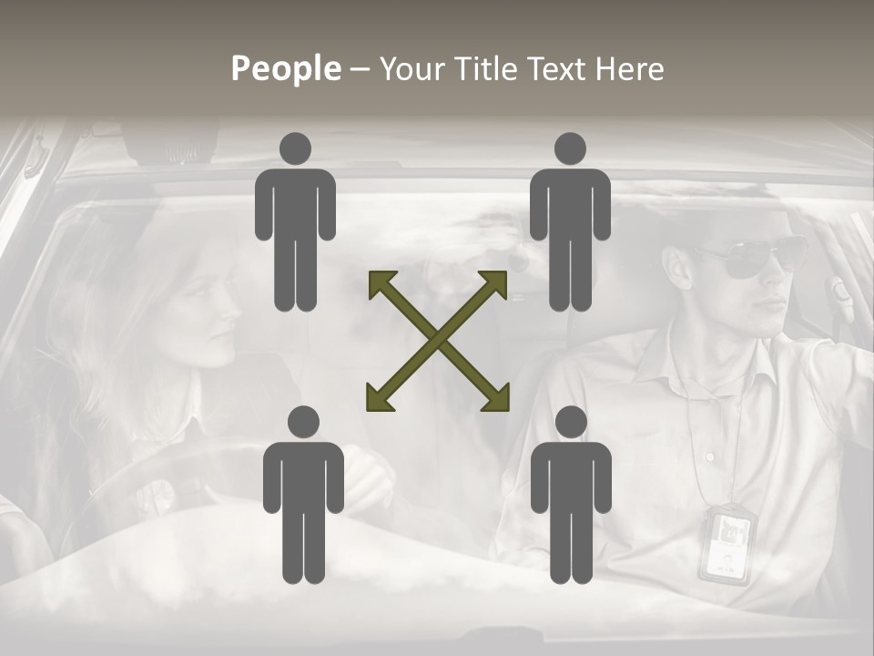 Caucasian Danger Sitting PowerPoint Template