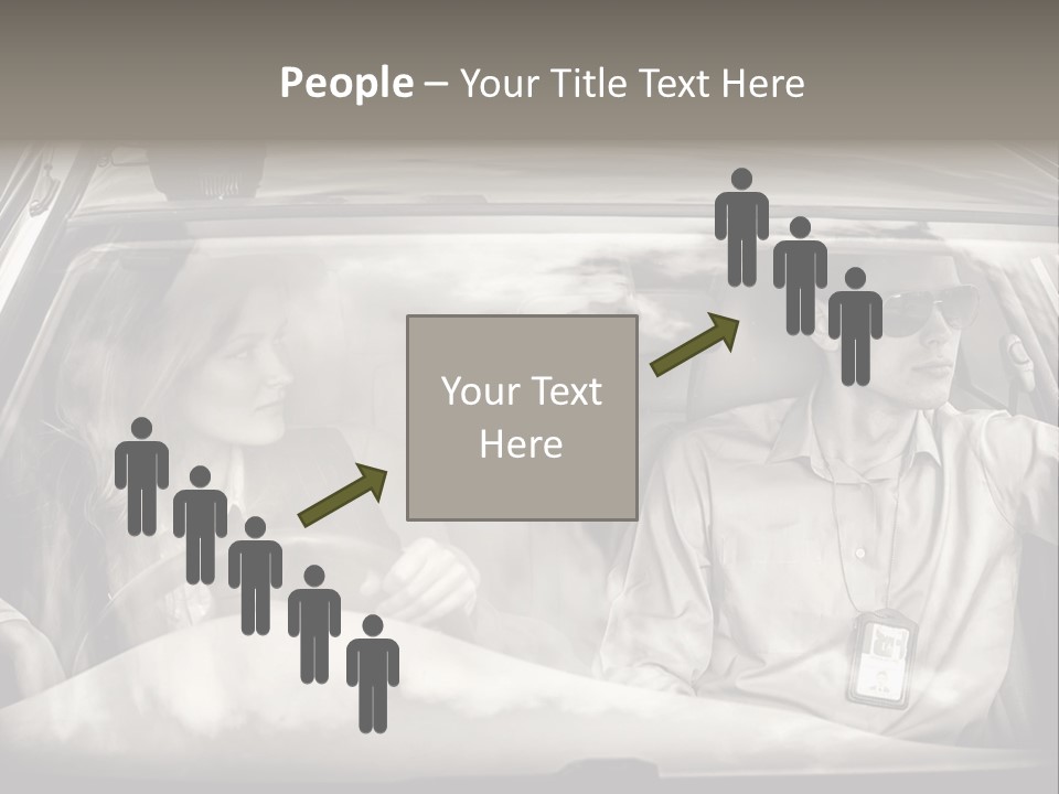 Caucasian Danger Sitting PowerPoint Template