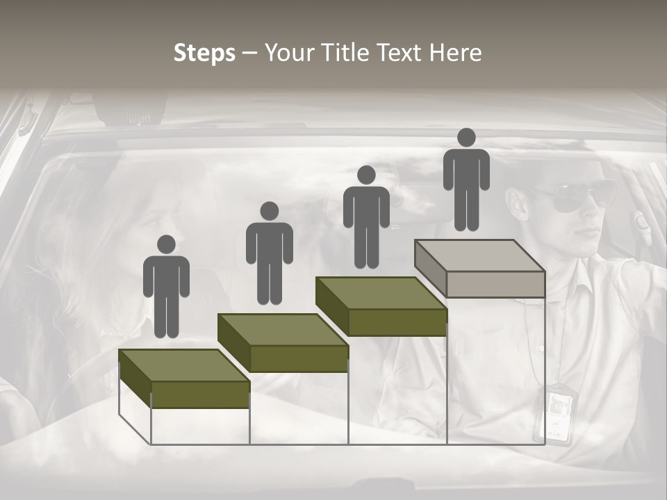 Caucasian Danger Sitting PowerPoint Template