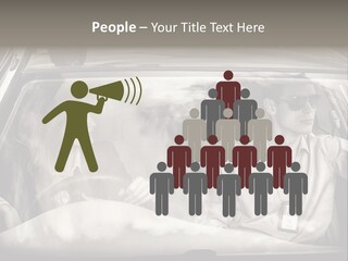 Caucasian Danger Sitting PowerPoint Template