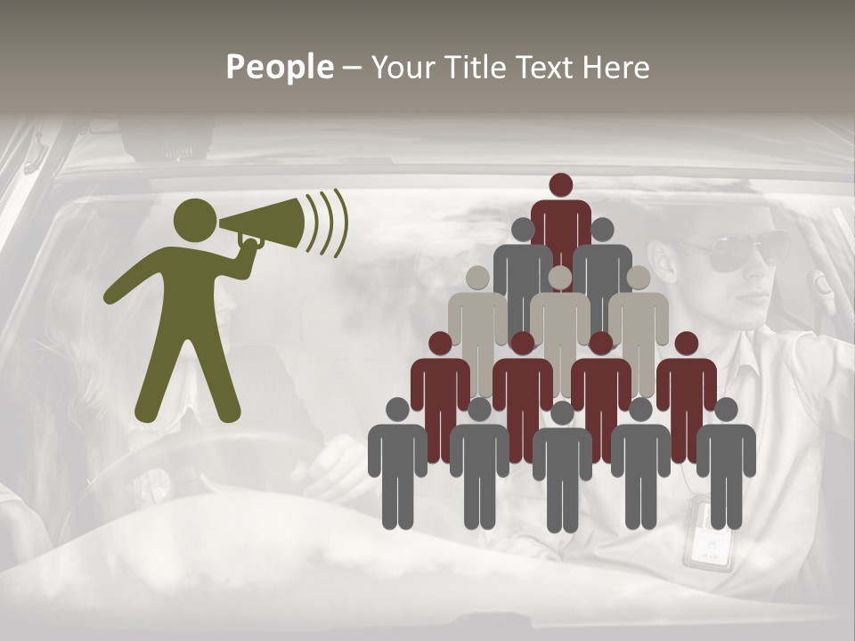 Caucasian Danger Sitting PowerPoint Template