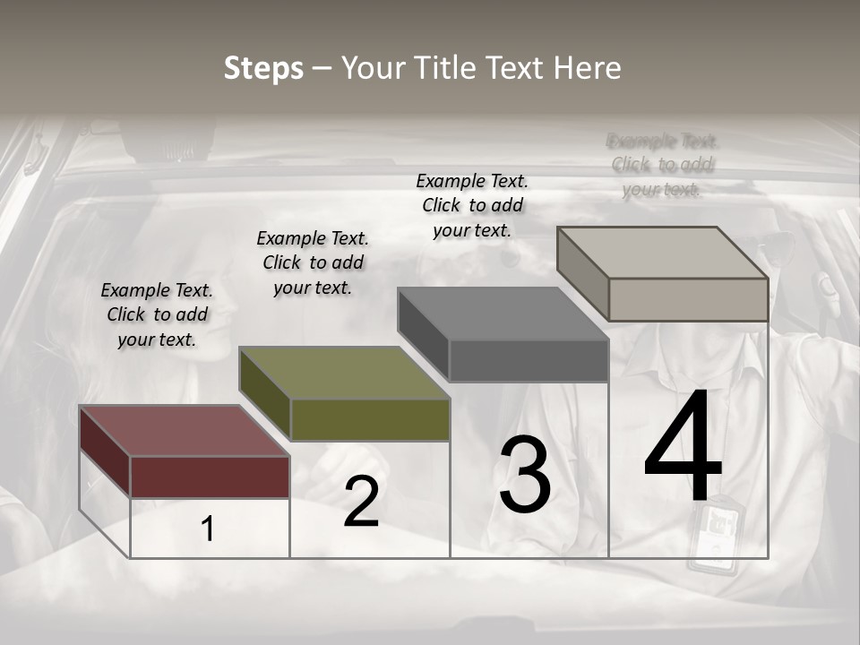 Caucasian Danger Sitting PowerPoint Template