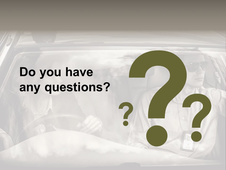 Caucasian Danger Sitting PowerPoint Template