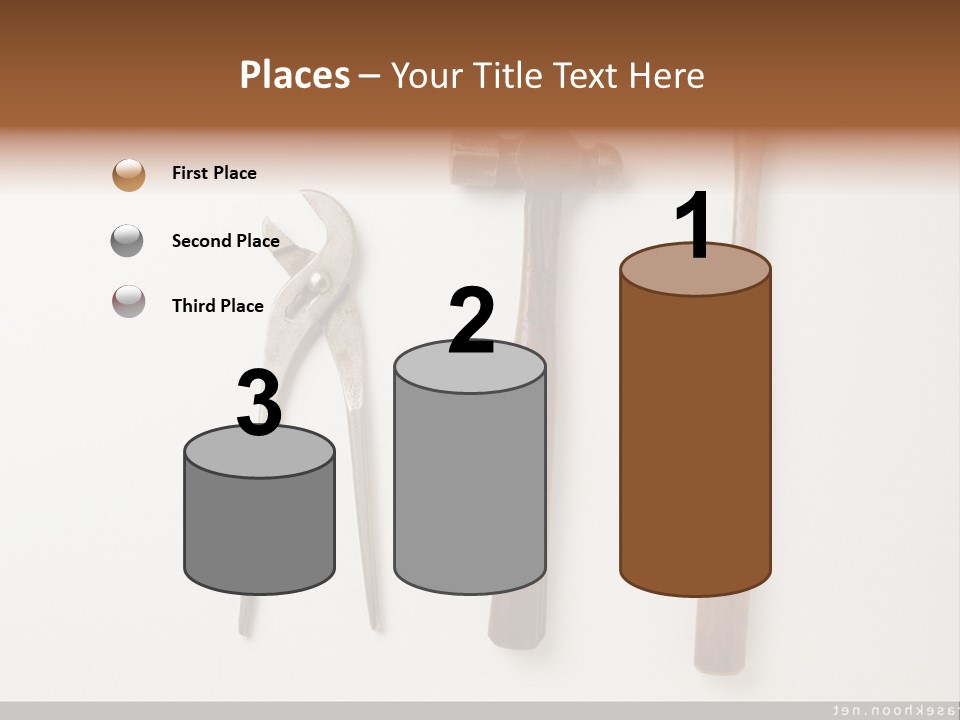 A Group Of Tools On A White Surface PowerPoint Template