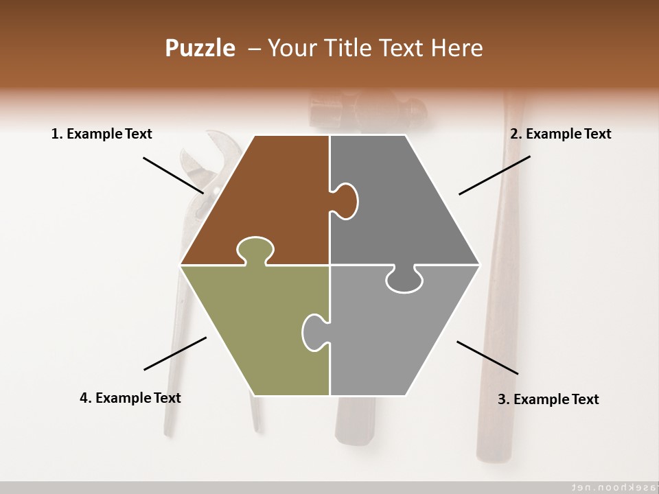 A Group Of Tools On A White Surface PowerPoint Template