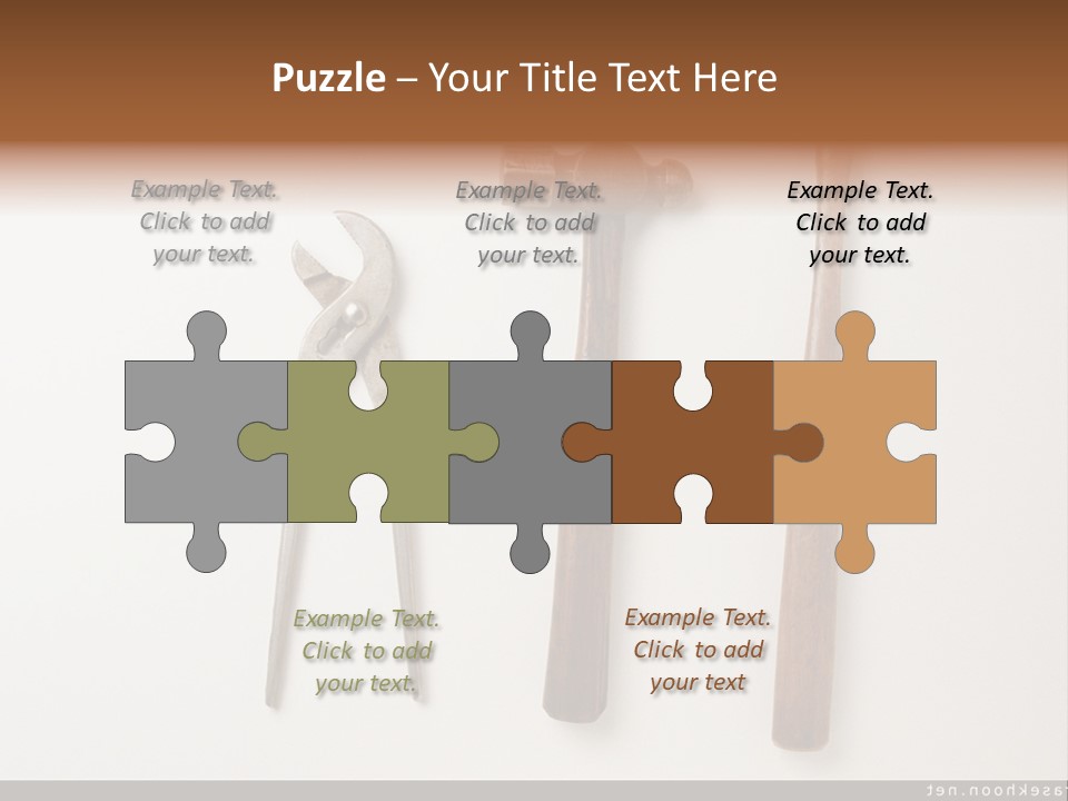 A Group Of Tools On A White Surface PowerPoint Template