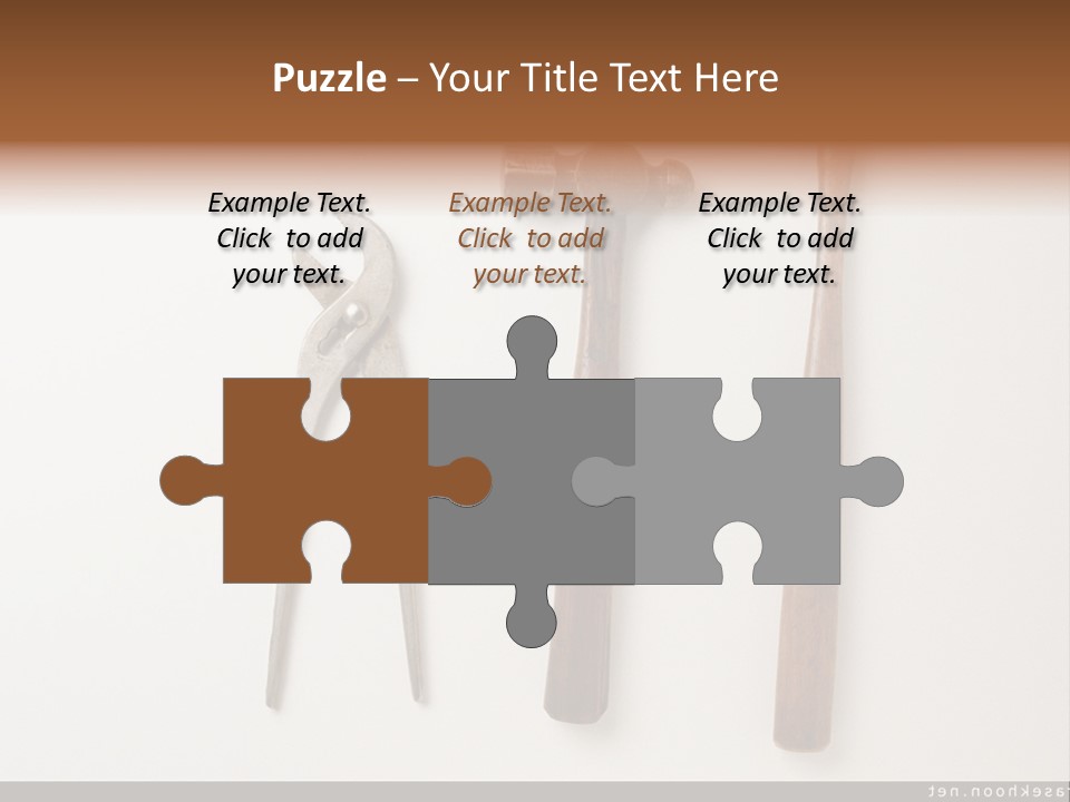 A Group Of Tools On A White Surface PowerPoint Template