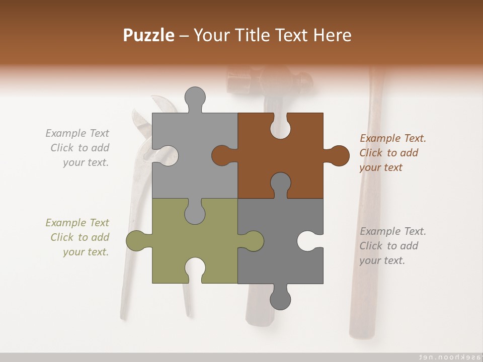 A Group Of Tools On A White Surface PowerPoint Template