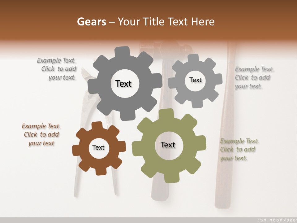 A Group Of Tools On A White Surface PowerPoint Template