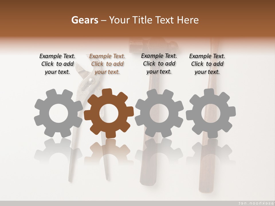 A Group Of Tools On A White Surface PowerPoint Template