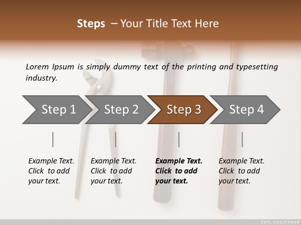 A Group Of Tools On A White Surface PowerPoint Template