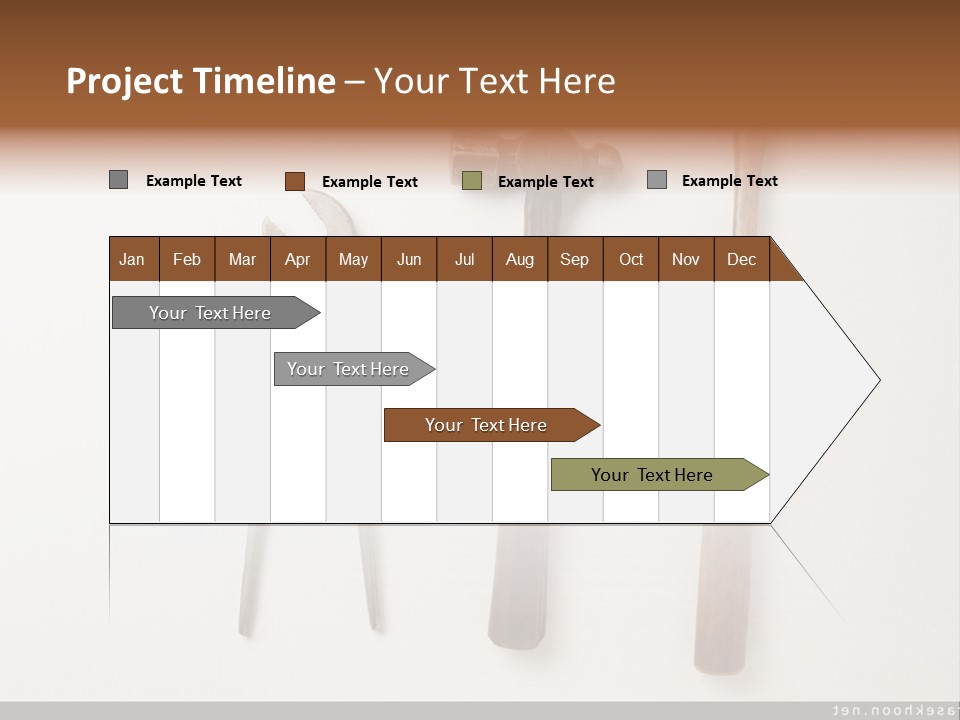 A Group Of Tools On A White Surface PowerPoint Template