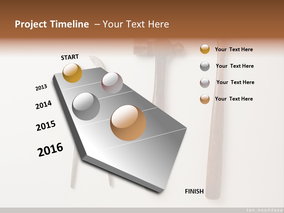 A Group Of Tools On A White Surface PowerPoint Template