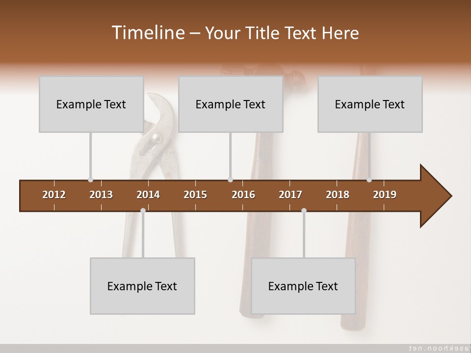 A Group Of Tools On A White Surface PowerPoint Template