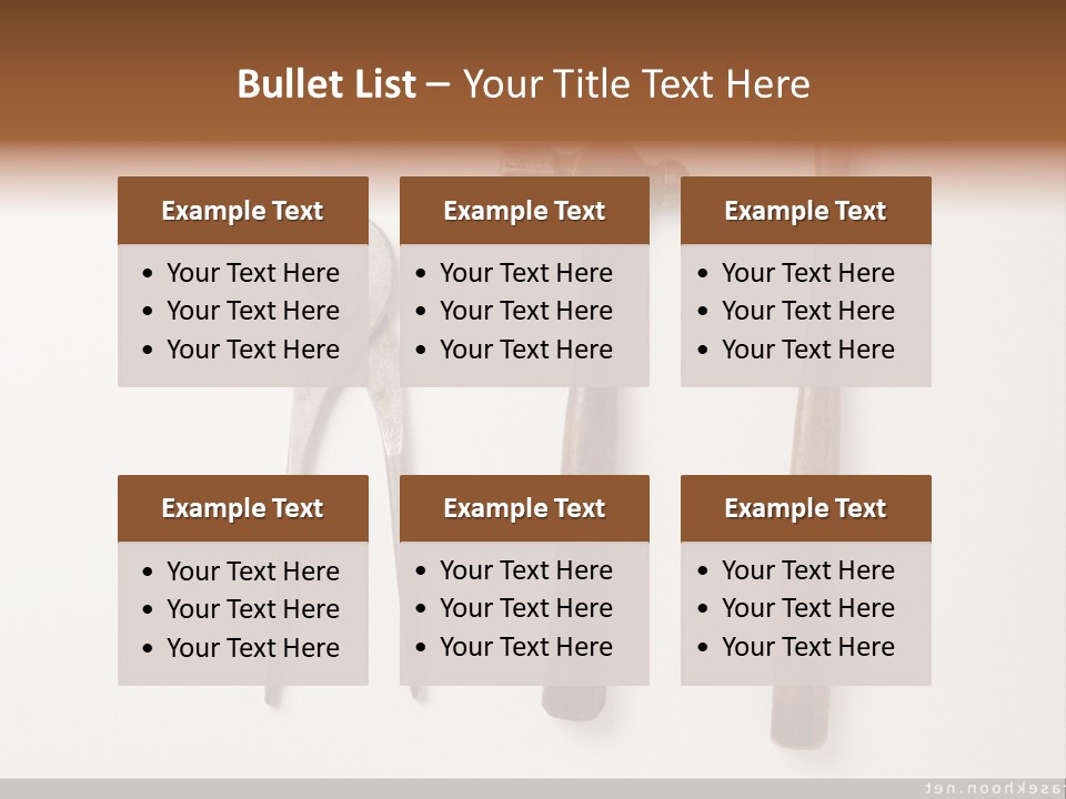 A Group Of Tools On A White Surface PowerPoint Template