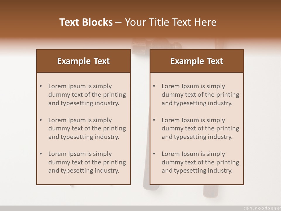 A Group Of Tools On A White Surface PowerPoint Template