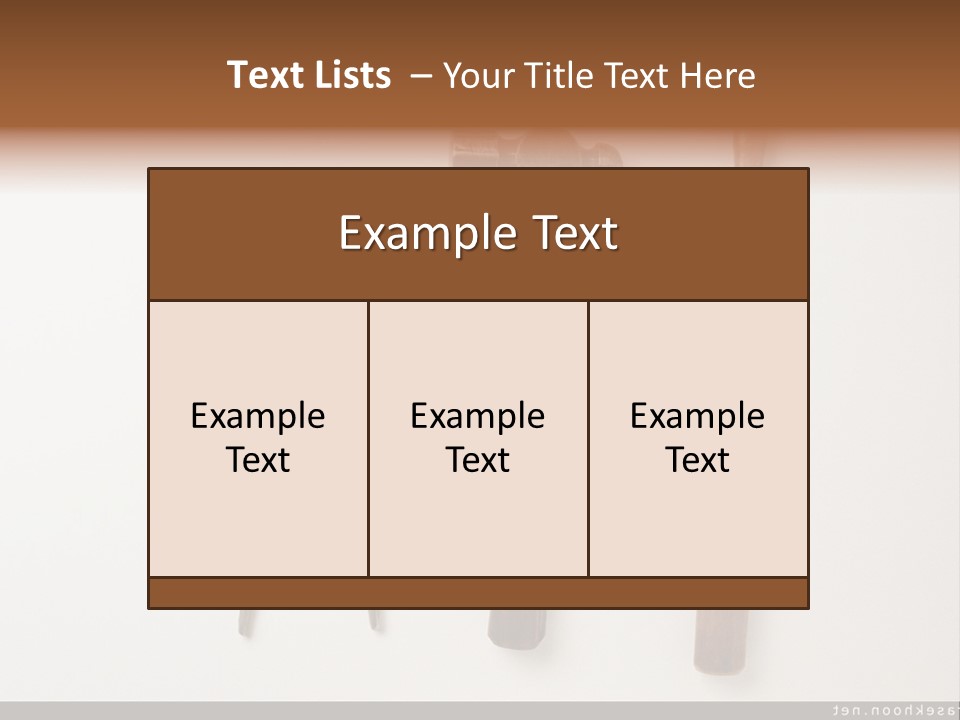 A Group Of Tools On A White Surface PowerPoint Template