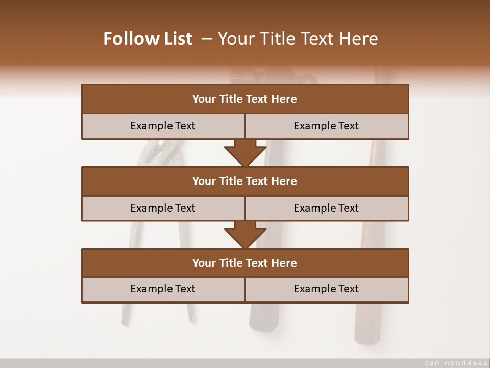 A Group Of Tools On A White Surface PowerPoint Template