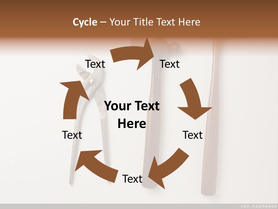 A Group Of Tools On A White Surface PowerPoint Template